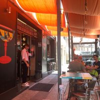 Outdoor terrace at Caffè degli Artisti in Alessandria