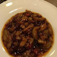 Aubergines (tasty but not authentic) at Chen Lon in Turin