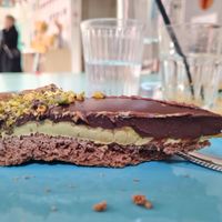 Pistacho-chocolate cake at Zucchero a Velo in Ancona