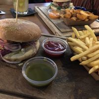 vegan Burger with fake meat patty at Sausalitos in Stuttgart