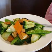 Gluten free vegetables and tofu at Zen Buddha in North West London