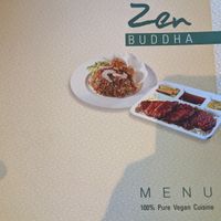Menu at Zen Buddha in North West London