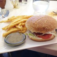 fish burger and chips at Zen Buddha in North West London
