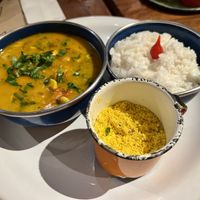 Bobó with coconut rice  at Cafe do Alto in Rio De Janeiro