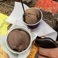 Chocolate banana and chocolate peanut butter ice cream at Living Right Health Bar in Naugatuck