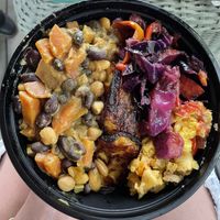 Vegan bowl  at Living Right Health Bar in Naugatuck