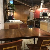 Inside at Brigade Pizzeria in Montreal