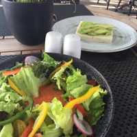Breakfast salad and avocado toast. at Kayumanis Seaside in Sanur