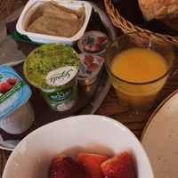 Our breakfast at Dvor Tacen in Smartno