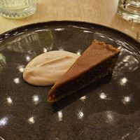 Walnut frangipane with caramel and white chocolate yoghurt at Bonboon in Amsterdam