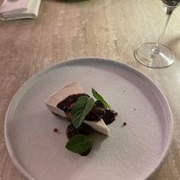 Savoury garlic cheesecake (this wasn’t an enjoyable dish)  at Bonboon in Amsterdam