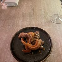 Churros for dessert but wasn’t the slightest bit sweet, tasted more of a savoury dish   at Bonboon in Amsterdam