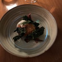 Starter with fried romanesca  at Bonboon in Amsterdam