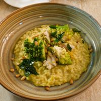 Main: Risotto w/smoked romanesco and curry purée at Bonboon in Amsterdam