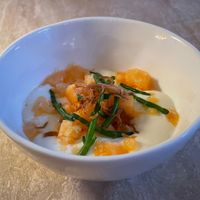 Pre-dessert - yoghurt, samphire, ginger granita at Bonboon in Amsterdam