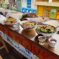 Amazing food, very friendly people, great prices and large portions. We went here twice today. The added photo was the fallafel dish we had. It was delicious. 😋 at Namaste Vegan Food in Guatape