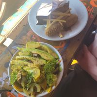 Falafel con ensalada at Namaste Vegan Food in Guatape