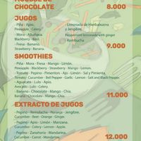 Menu as of May 2022, page 2  at Namaste Vegan Food in Guatape