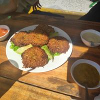 Croquetas - really yummy at Namaste Vegan Food in Guatape