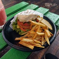 Hamburguesa de falafel, 10/10 at Namaste Vegan Food in Guatape