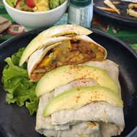 Vegetable wrap at Namaste Vegan Food in Guatape