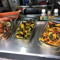 Salad bar at Namaste Vegan Food in Guatape