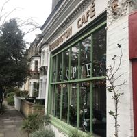 A grey day for warm cafe at Bonnington Cafe in South West London