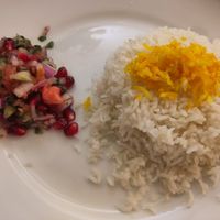 Salad and rice at Bonnington Cafe in South West London