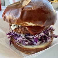 Fried chick’n sandwich   at Veggy Street in Henderson