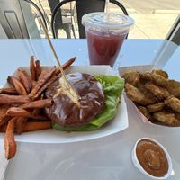 Yummy lunch today. I love especially the fried pickles ❤️  at Veggy Street in Henderson