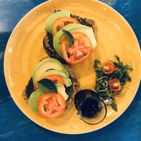 Avocado 🥑 toast with tomato and pesto - very delicious  at Qura in Cusco