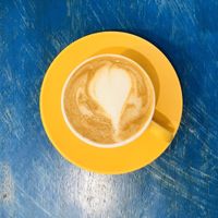 Cappuccino with soymilk - really good  at Qura in Cusco