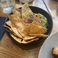 Vegan charred corn and Avocado dip  at Earls in Denver