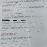 Menu at Kimberley Cafe in Kununurra