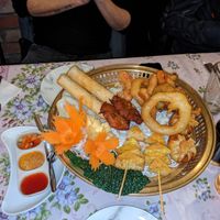 Vegetarian platter at Thai Boran in Derby