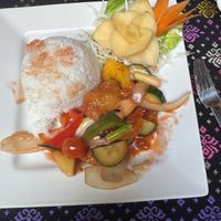 Bean curd sweet and sour stir fry   at Thai Boran in Derby