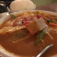 Red curry with bean curd  at Thai Boran in Derby