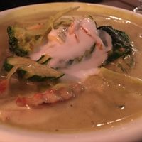 Green curry with bean curd  at Thai Boran in Derby