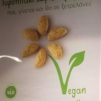 Signage promoting their newer vegan options at Gregores in Athens