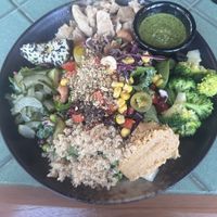 Poke bowl added soy chicken   at Privé - Chijmes in Central Singapore