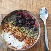 Açai bowl at The Urban Garden in Vilnius