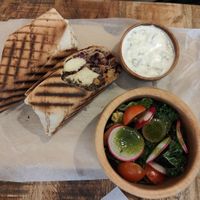 Greek wrap at The Urban Garden in Vilnius