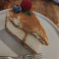 Apple and caramel cheesecake at The Urban Garden in Vilnius