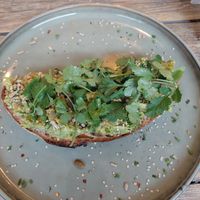 Sourdough avocado toast at The Urban Garden in Vilnius