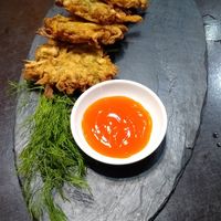 Fried mushrooms 60.000 dongs at Tue Giac in Hanoi