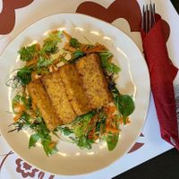Fried Tempeh  at Vegehop in Zagreb