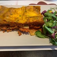 Lasagna at Vegehop in Zagreb