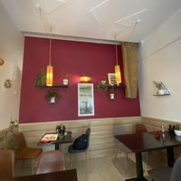 The dining area indoors.  at Vegehop in Zagreb