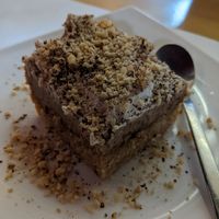 Chestnut cake (very nice Croatian dessert) at Vegehop in Zagreb