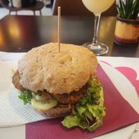 Falafel Burger at Vegehop in Zagreb